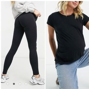 ASOS Maternity Basics set Legging and Tee bundle